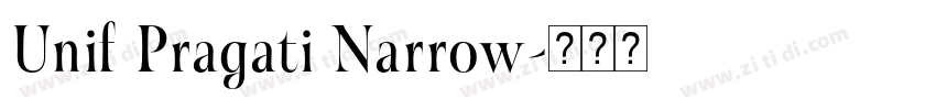 Unif Pragati Narrow字体转换